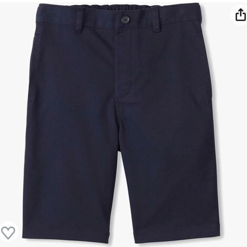 French Toast Boys Flat Front Shorts with Hook Loop Closure Elastic Waist